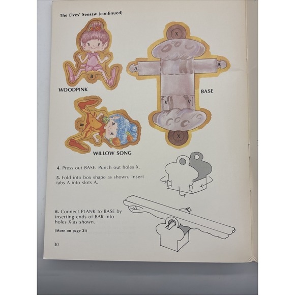 Scholastic Herself the Elf action toys punch out toy 1984 NOS Vintage Unused - Picture 10 of 16